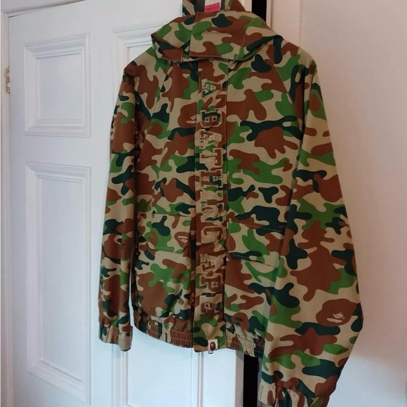 Bape Jackets & Blazers - A Bathing Ape Bape nigo era woodland camo snowboard jacket  removable hood Sz S